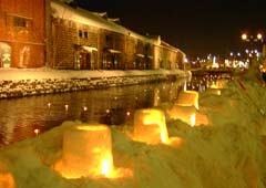 運河と倉庫群とスノーキャンドル2 運河と倉庫群とスノーキャンドル2